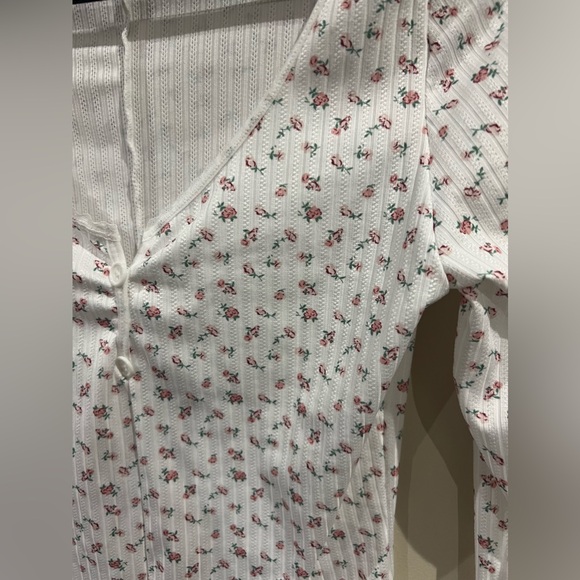 White floral pyjama romper - Picture 2 of 5